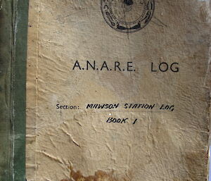 First Mawson logbook, 1954