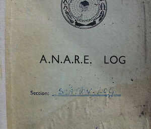 1964 Mawson logbook