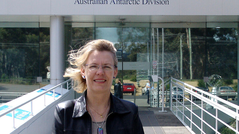 Professor Linda Blackall outside the Australian Antarctic Division