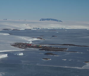 Aerial photograph of Mawson Station