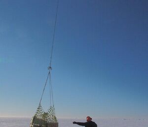 cargo being lifted off the ship