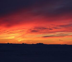 Sunrise over the pack ice