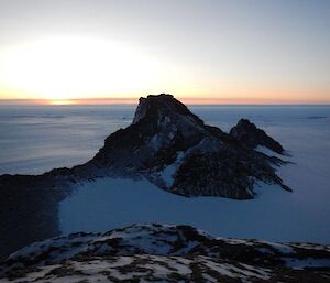 Mt Parsons towering above the Antarctic plateau