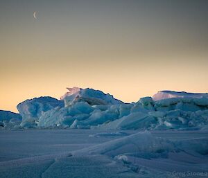 The moon rising whilst at Low Tongue