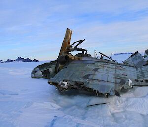 The wreckage of the Russian aircraft