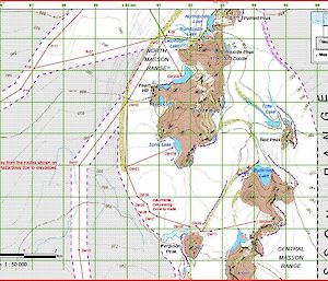 A map of the North Masson Range