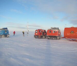 The AWS site with the two Hägglunds — approximately 20kms South East of Mt Henderson