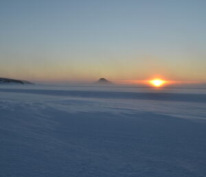 Sunset near Mawson station