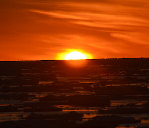 Sunset whilst aboard the aurora Australis