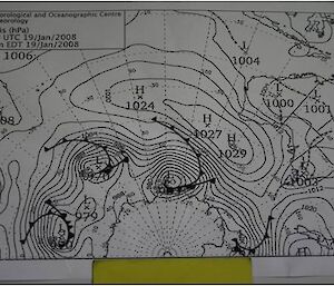 Bureau of Meteorology weather synoptic chart