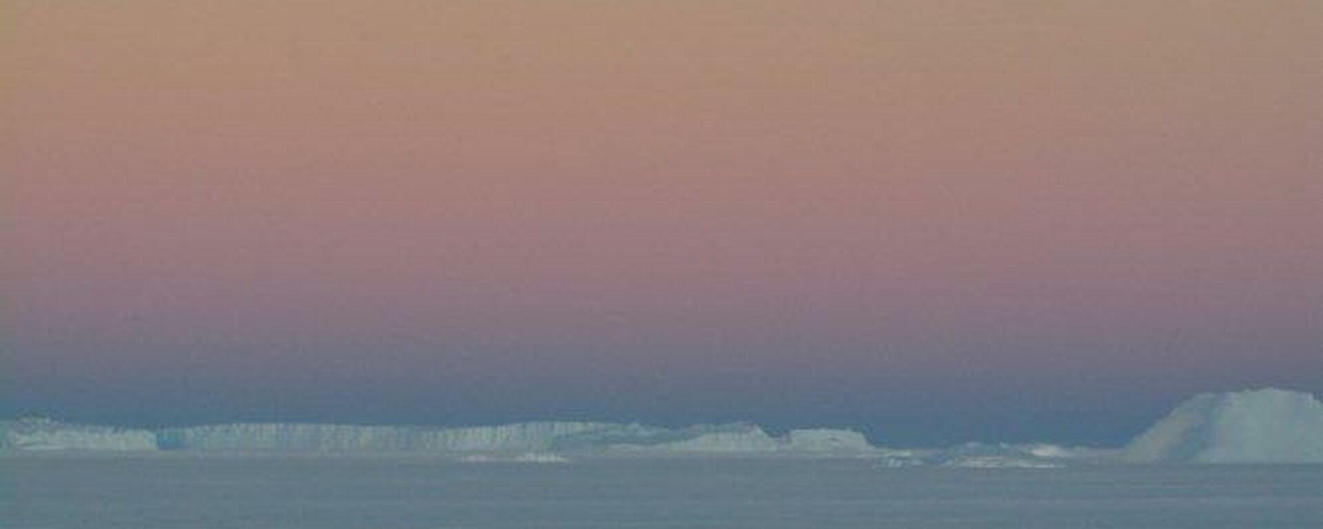 Adélie penguins at Macey hut with a typical pink and blue sky