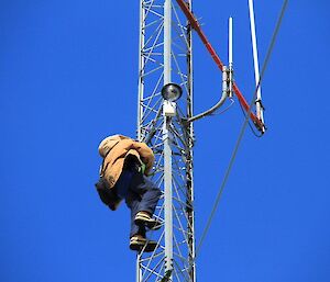 Garry on the transmission tower near the webcam