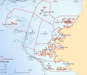 A map of the Casey area