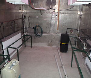 A clean hydroponics shed.