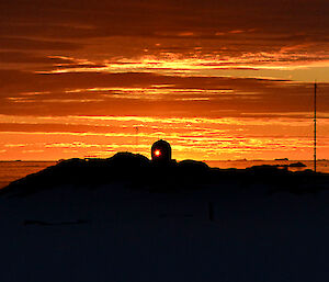 Sunset over old station