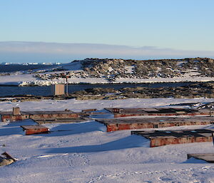 Old building remnents at abandoned station