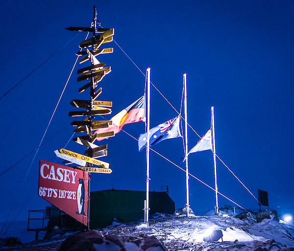 Flags at half mast