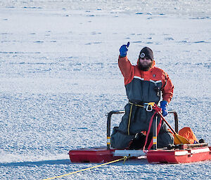 Expeditioner training with rescue gear