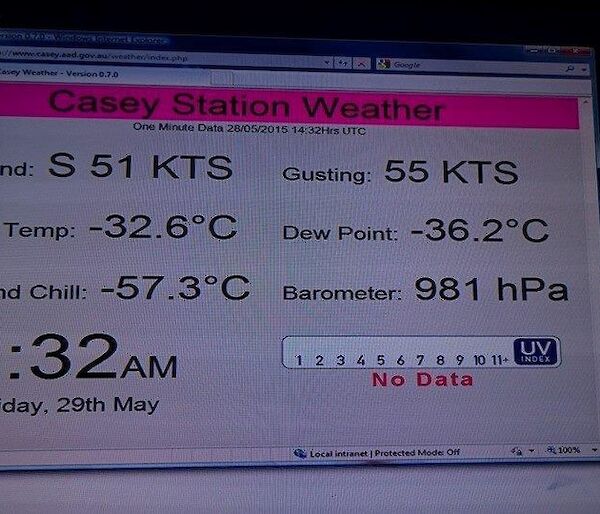 Casey weather info display
