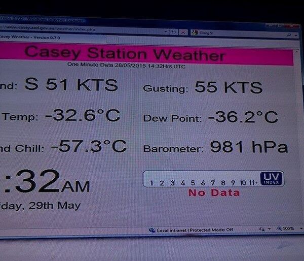 Casey weather info display