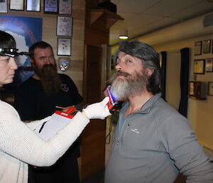 Expeditioner having beard judged