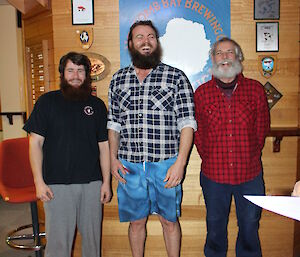 Place winners in Casey Beard competition