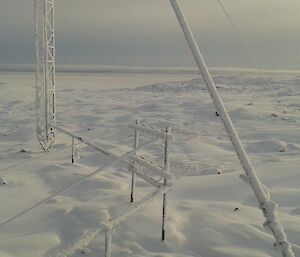 Fuzzy looking ice covering radio gear