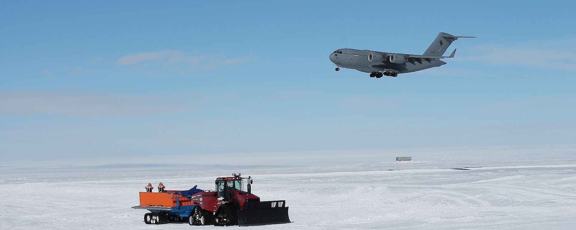 RAAF aircraft arrives at aerodrome