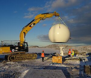 BOM radar dome is put together