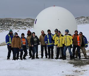 BOM team and the new dome