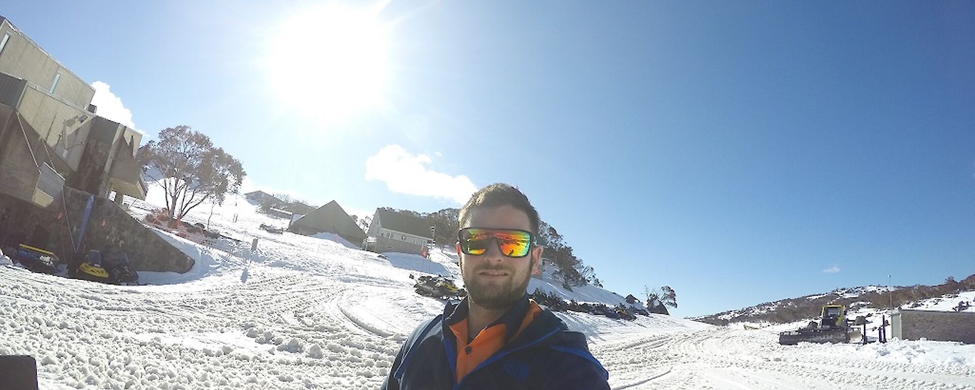 Nate at the Perisher ski fields for the groomer familiarisation course
