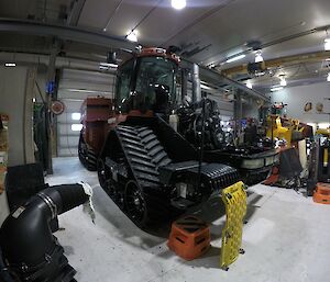 Case QuadTrac in the workshop.