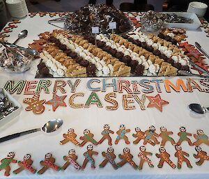 The Christmas desserts prepared by the Casey kitchen