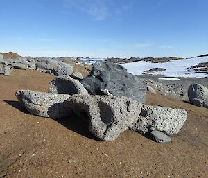 Erratics rocks on the of Browning Peninsula