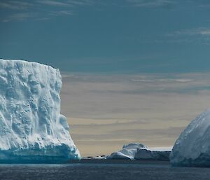 A picture of more icebergs near Casey station