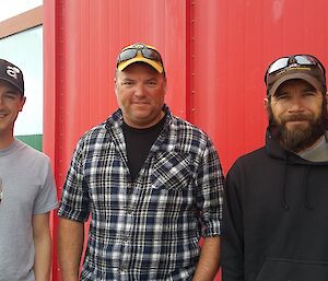 JKB crew in front of the Casey Red Shed