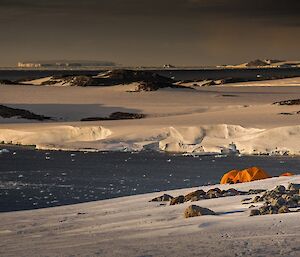 The campsite on the Mitchell Peninsula near Casey Station