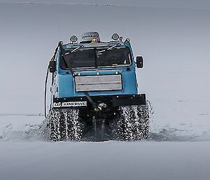 A Hägglunds on the way to the campsite on the Mitchell Peninsula near Casey Station