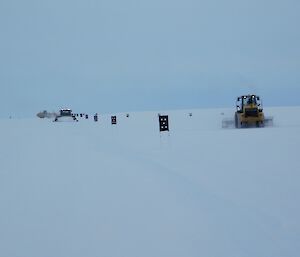 Machinery works on the Wilkins runway