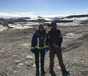 Two expeditioners at Casey station