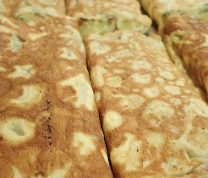 A tray of egg rolls