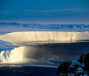 Spectacular ice cliffs of the glacier