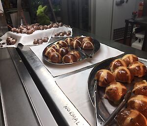 Hot cross buns and chocolate eggs