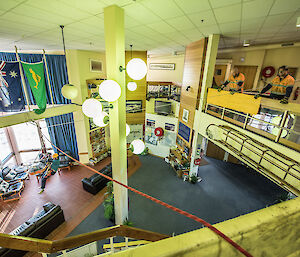 Ropes rigged in the Casey Red Shed indoors