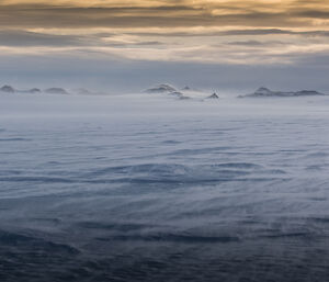 Blowing Snow on Approach To The Browning Peninsula