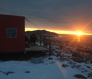 Sunset from hut deck