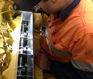 Rick working on an engine