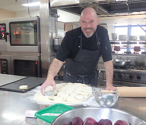 Chef Andrew baking in the kitchen