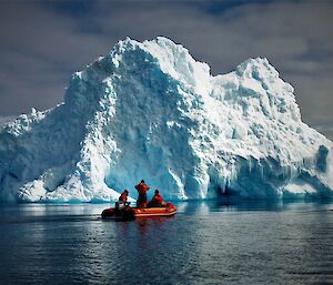 IRB in front of an iceberg