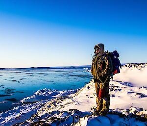 Matty on top of Shirley Island